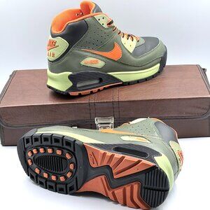 Nike Air Max 90 Boot Army Olive Orange Blaze (GS)